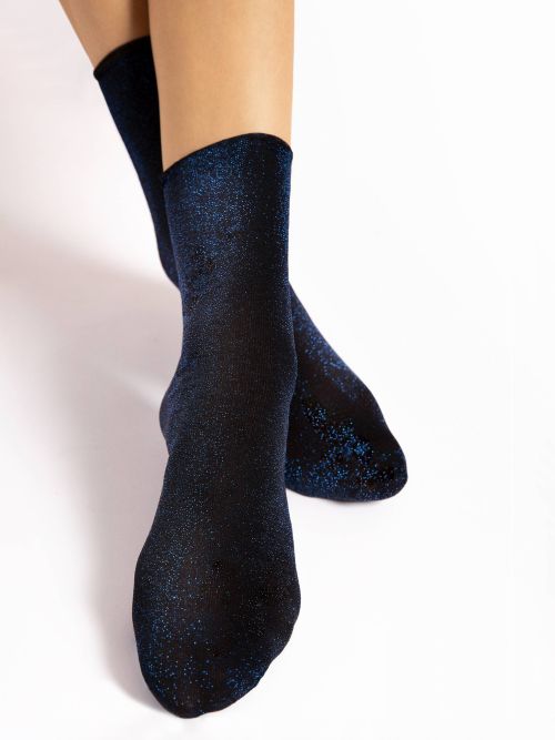  Skarpetki z kolorowym połyskiem - Bestie 60 den - Fiore - CN060XG1170AU blue 
