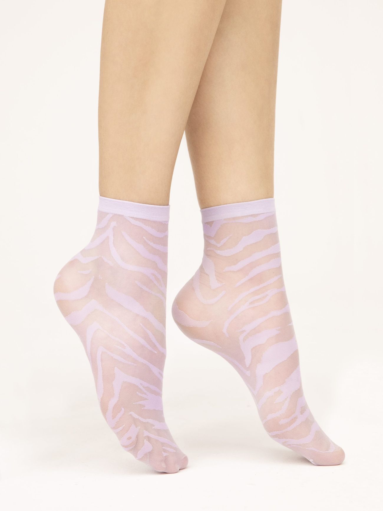  Skarpetki damskie we wzór zebry - Steppe 15 den - Fiore - CN015XG1132BU nude 