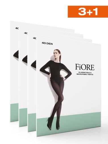 Set of 4 microfibre tights Paula 40 den