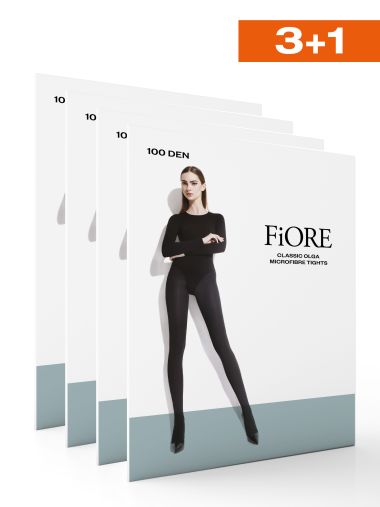 Set of 4 microfibre Tights Olga 100 den