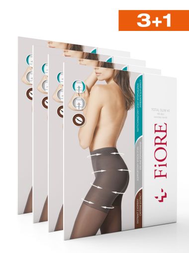 Zestaw 4 rajstop Total Slim 40