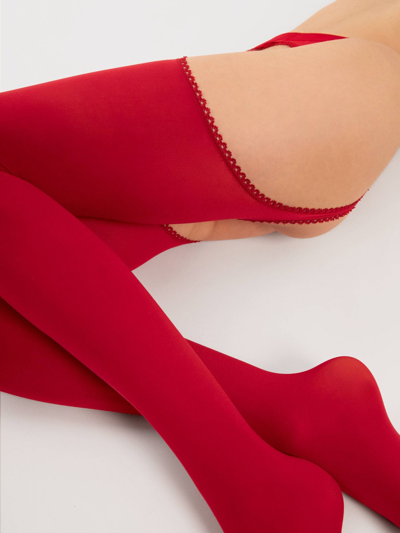  Rajstopy damskie imitujące pończochy z paskiem - Diavola 60 den - Fiore - CE040XO5005A2 black 