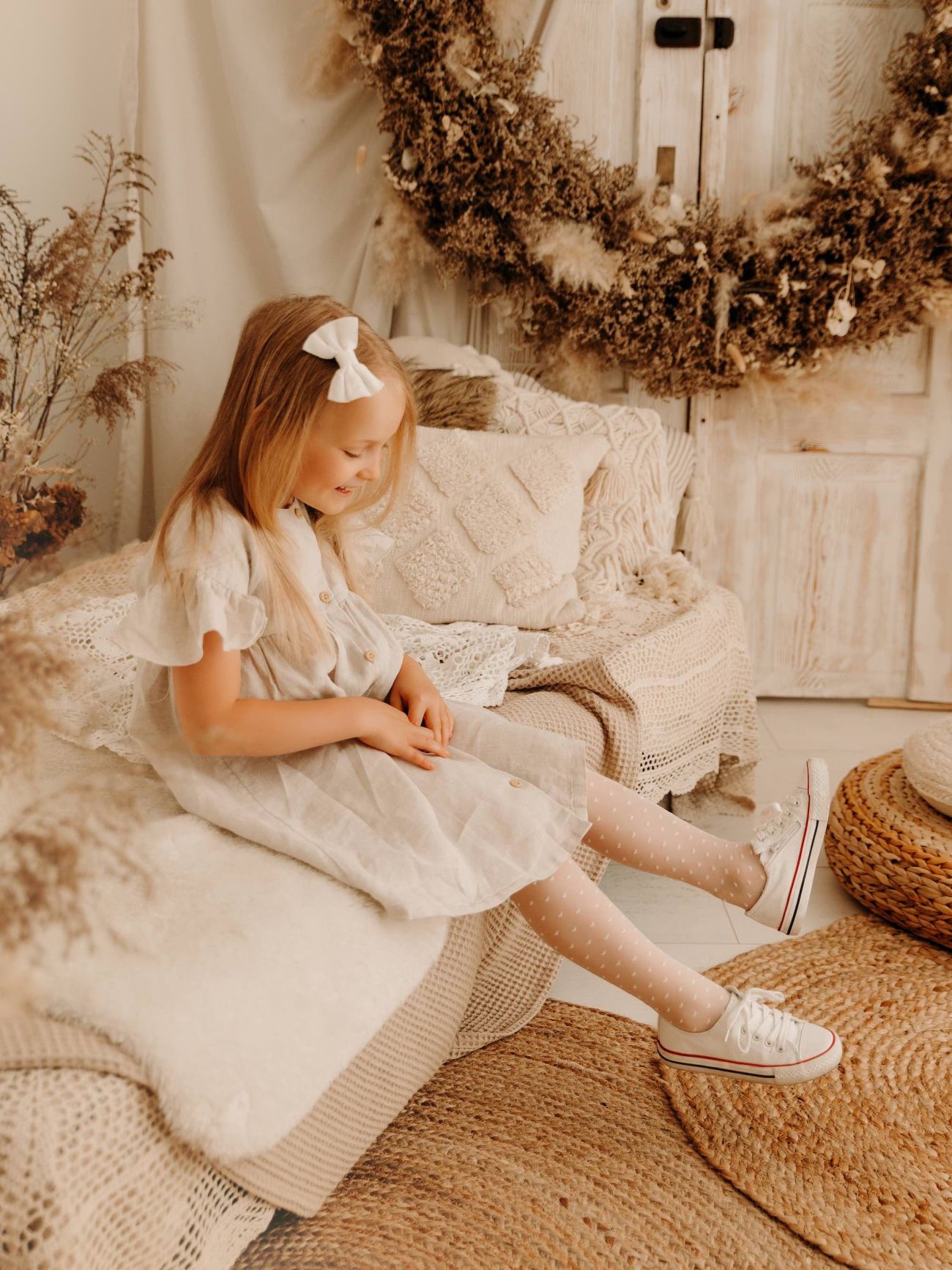  Rajstopy dziecięce w serca - Hearty 15 den - Fiore - CN015MY5100A1 white 