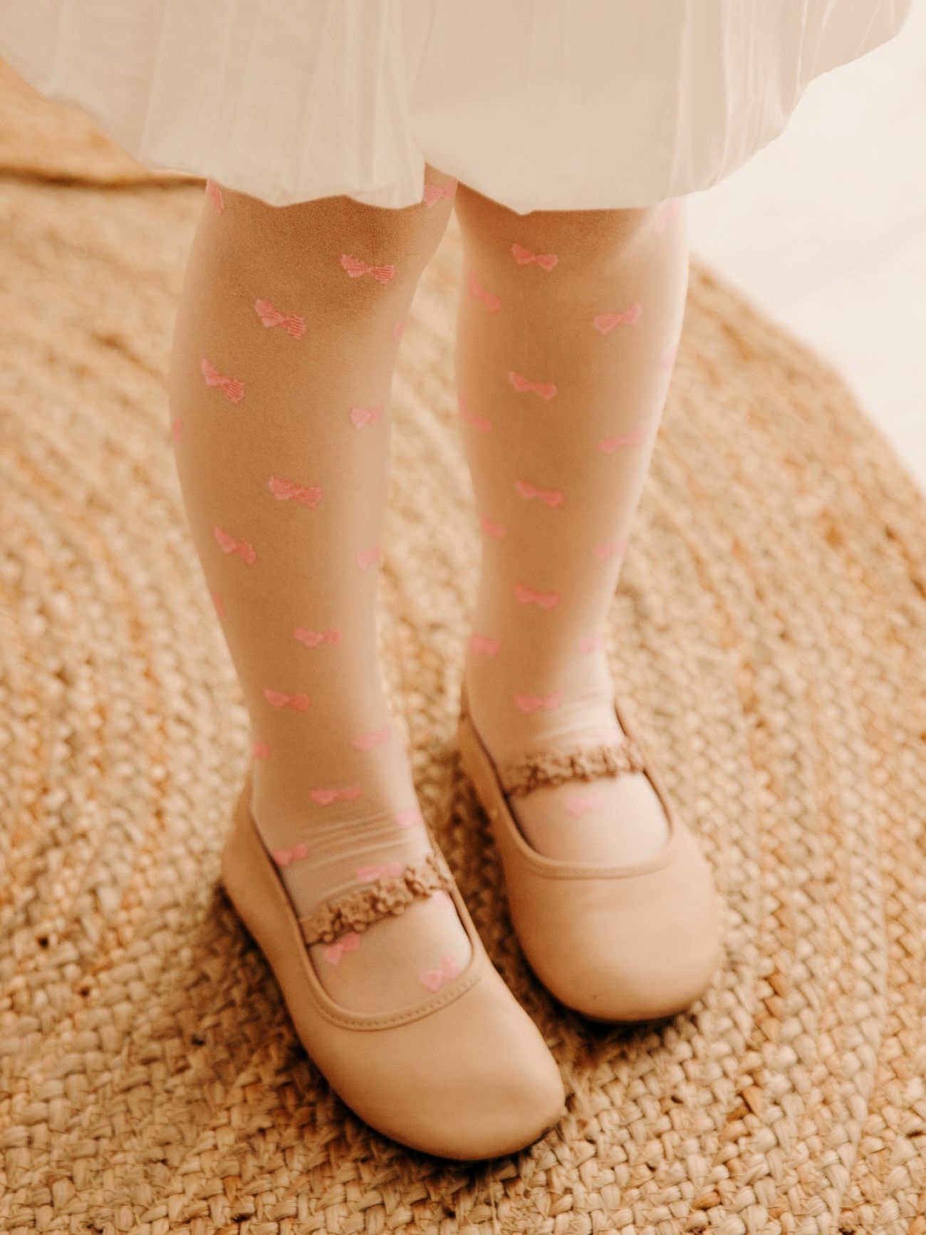  Rajstopy dziecięce w kokardki - Bowy 15 den - Fiore - CN015MY5099A1 white 